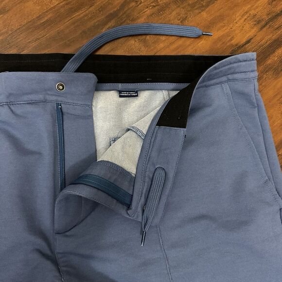 STONE ROSE Fleece Knit Shorts Blue Drawstring Waist Performance NWT - Picture 5 of 10